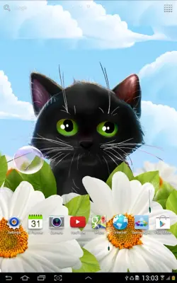 Funny Kitten Live Wallpaper android App screenshot 0